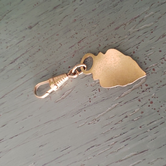 Vintage Gucci Gold Knight Crest Key Chain Fob Zipper Handbag Pull - Picture 3 of 6